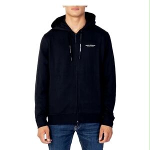 Armani Exchange Men's Navy Blue Zip Up Hoodie Sweatshirt